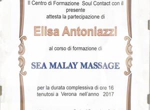Attestato Sea Malay Massage - Soul Contact