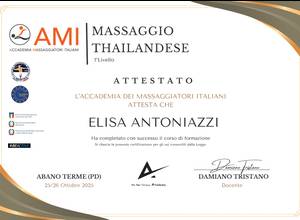 Attestato Massaggio Thailandese 1° Livello - AMI